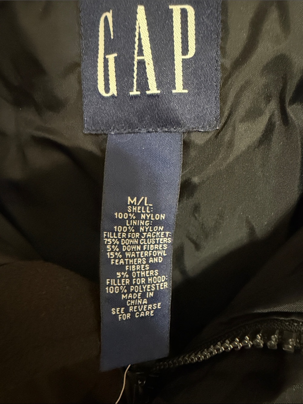 GAP Women's Black Long Puffer Coat with High Collar - Picture 2 of 10